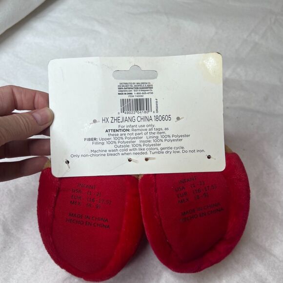 Christmas Booties for Baby Ages 0-6 Months NEW "First Christmas" Holiday Infant - Picture 6 of 7